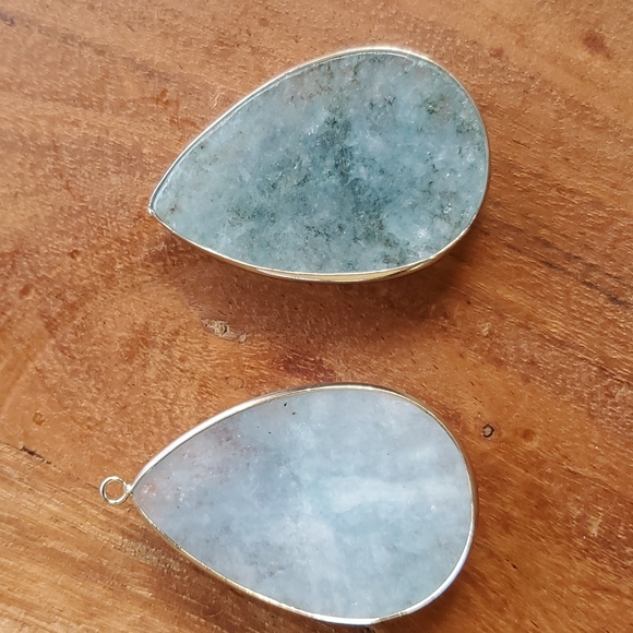 New 2pc Silver Wrapped Blue Kyanite Pendant Bundle. - Picture 12 of 15